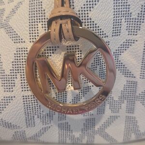 Michael Kors Navy/White MK Logo Satchel with Matching Wristlet